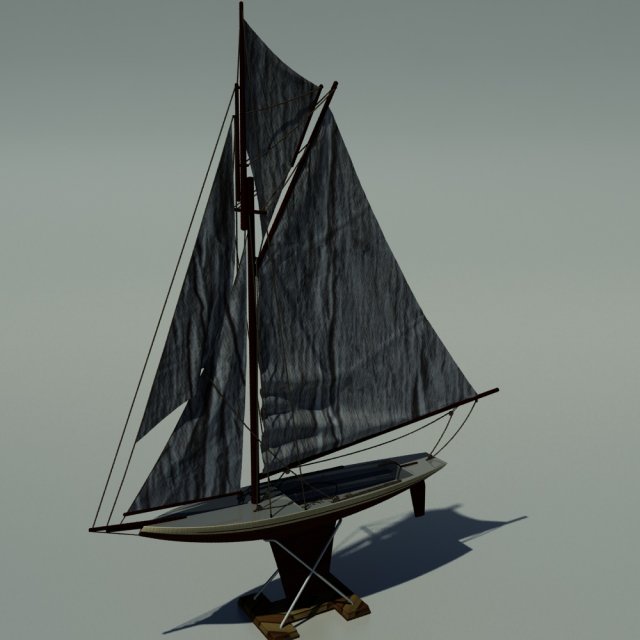 miniature sailboat Modello 3D .c4d .max .obj .3ds .fbx .stl .blend