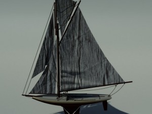 miniature sailboat Modello 3D