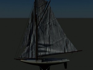 miniature sailboat Modello 3D