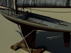 miniature sailboat Modello 3D