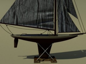 miniature sailboat Modello 3D