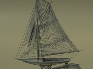 miniature sailboat Modello 3D