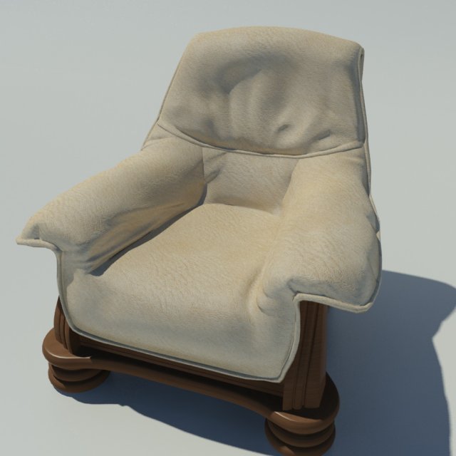 armchair 3D Model .c4d .max .obj .3ds .fbx .stl .blend 