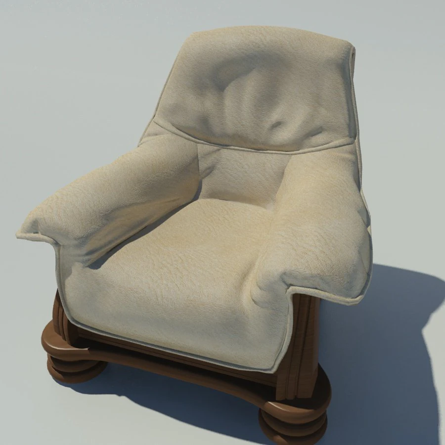 armchair 3D Model .c4d .max .obj .3ds .fbx .stl .blend 
