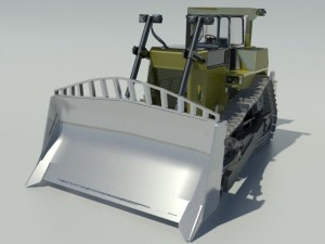 heavy clear bulldozer 3D 모델