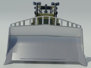 heavy clear bulldozer 3D 모델