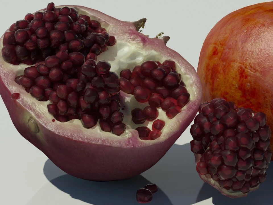 pomegranate 3D Model .c4d .max .obj .3ds .fbx .stl .blend 