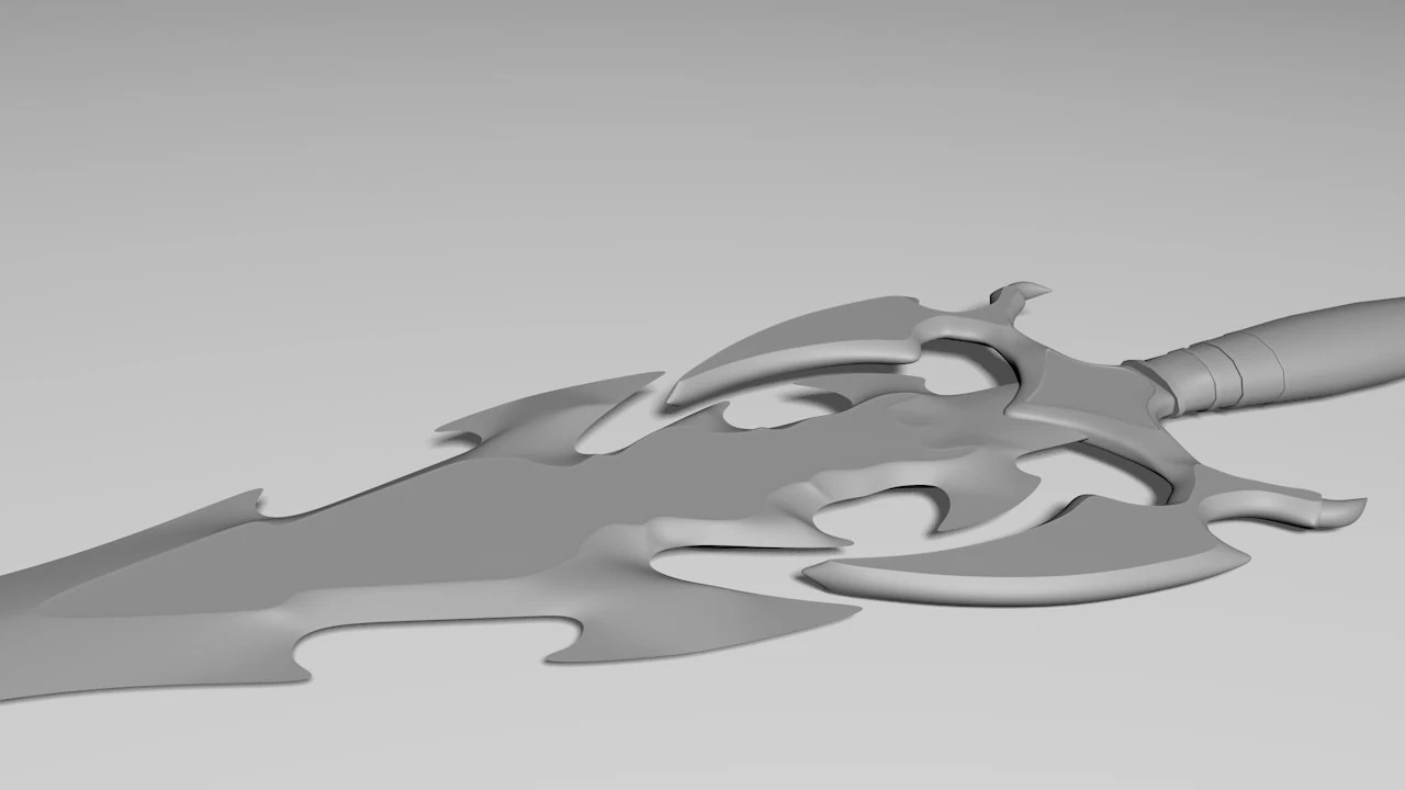 şeytan kılıcı 3D Model .c4d .max .obj .3ds .fbx .stl .blend 