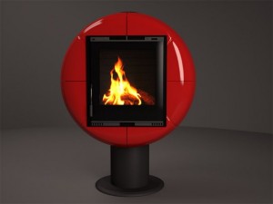 fireplace nordica fireball bianco infinity Modelo 3D
