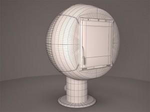 fireplace nordica fireball bianco infinity Modelo 3D