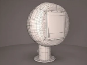 fireplace nordica fireball bianco infinity 3D Model