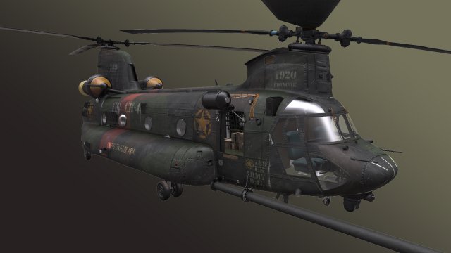 chinookmh-47 Modelo 3D .c4d .max .obj .3ds .fbx .stl .blend 