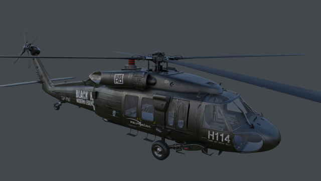 uh60 Model 3D .c4d .max .obj .3ds .fbx .stl .blend 