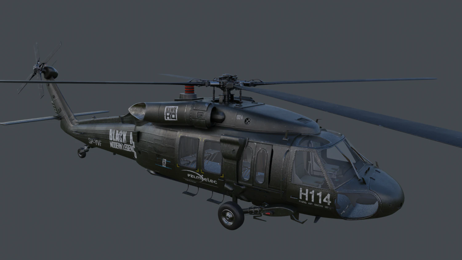 uh60 3D Model .c4d .max .obj .3ds .fbx .stl .blend 