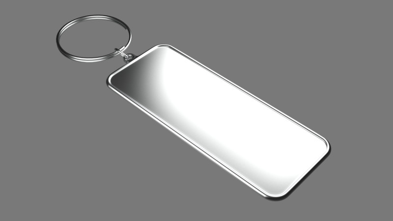 Keychain One key ring with chain 3D 모델 .c4d .max .obj .3ds .fbx .stl .blend