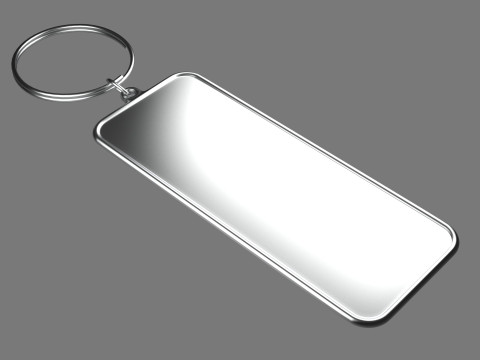 Keychain One key ring with chain Modèle 3D
