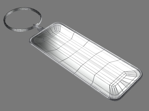 Keychain One key ring with chain 3D 모델