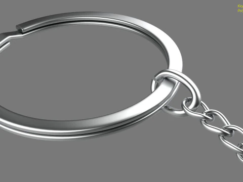 Keychain key ring with chain 3D Model