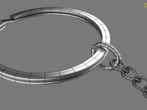 Keychain key ring with chain 3D Model
