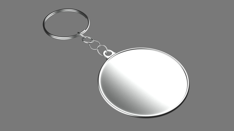 Keychain Two key ring with chain 3D 모델 .c4d .max .obj .3ds .fbx .stl .blend