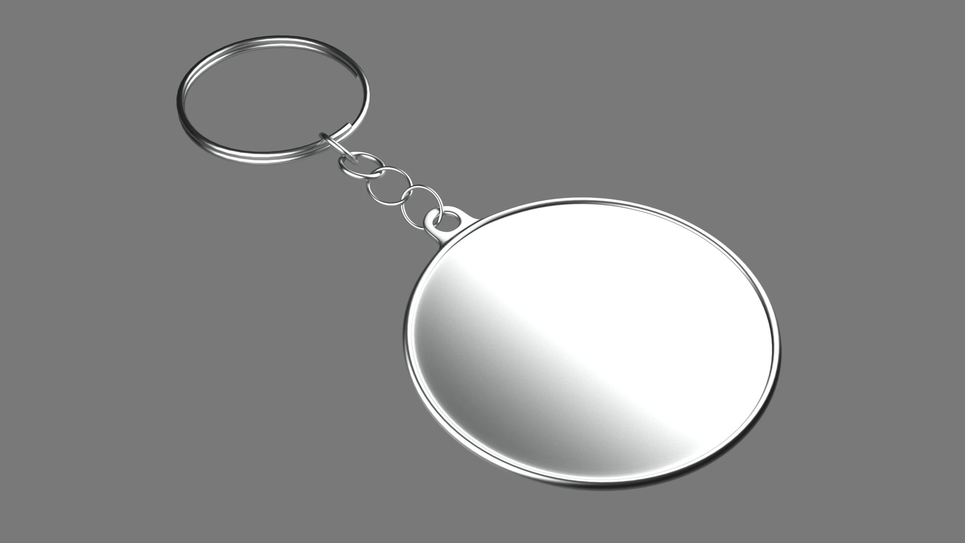 Keychain Two key ring with chain 3D Model .c4d .max .obj .3ds .fbx .stl .blend 