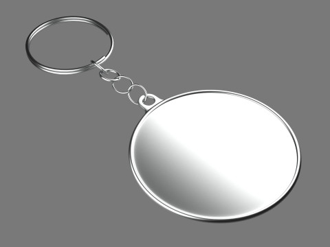 Keychain Two key ring with chain Modèle 3D
