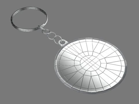 Keychain Two key ring with chain 3D Model