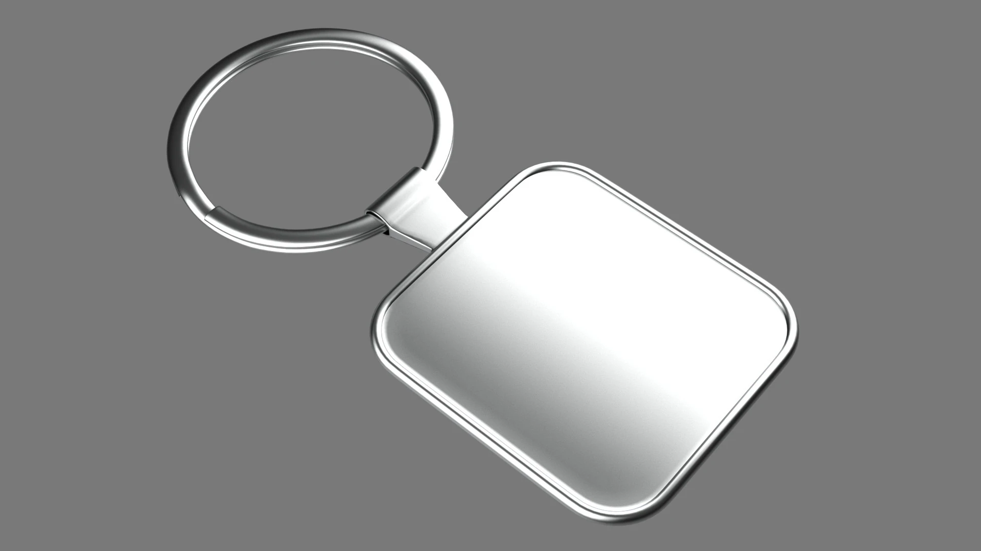 Keychain Four key ring with chain 3D Model .c4d .max .obj .3ds .fbx .stl .blend 