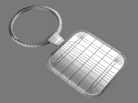Keychain Four key ring with chain 3D Model