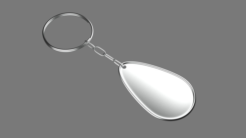 Keychain Five key ring with chain 3D 모델 .c4d .max .obj .3ds .fbx .stl .blend