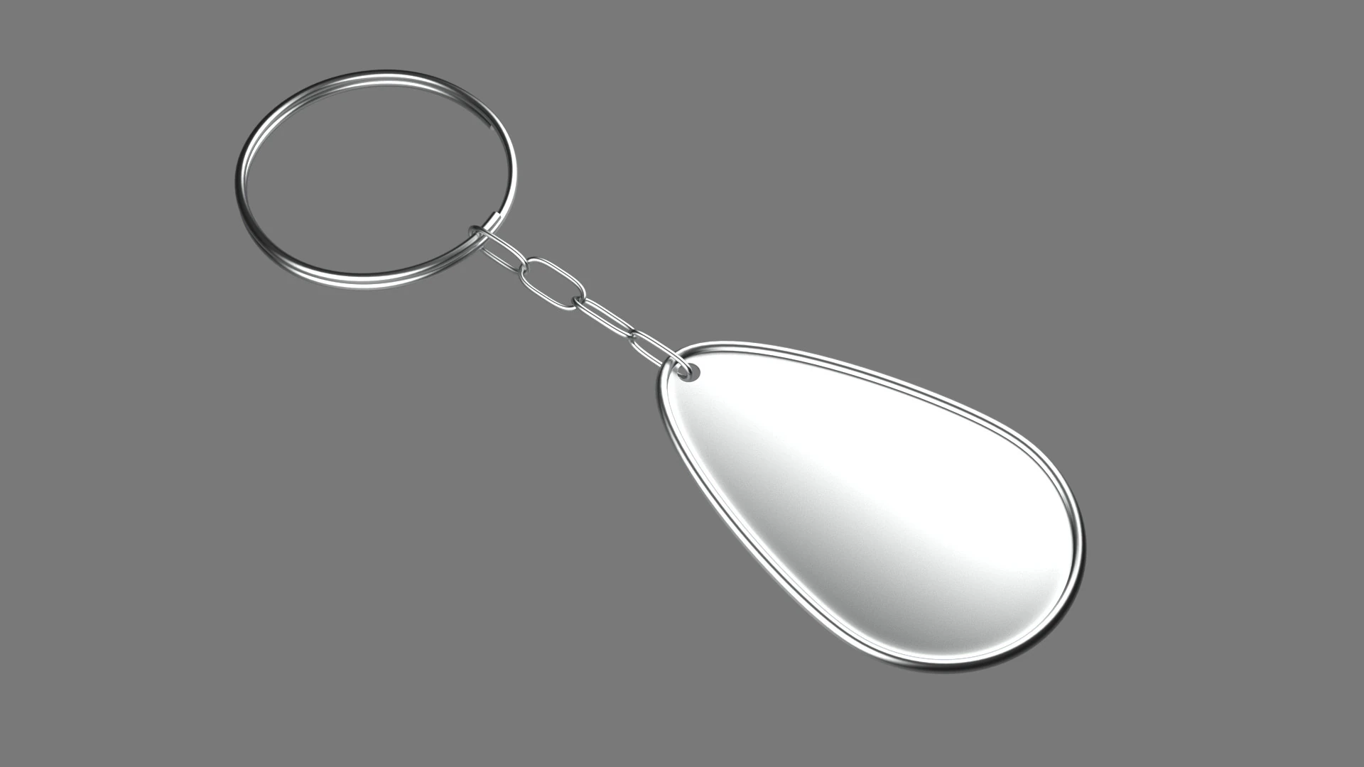 Keychain Five key ring with chain 3D Model .c4d .max .obj .3ds .fbx .stl .blend 
