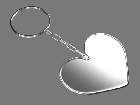 Keychain Six key ring with chain 3D 모델