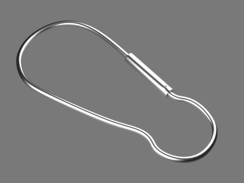 Keychain Seven key ring with chain Modello 3D