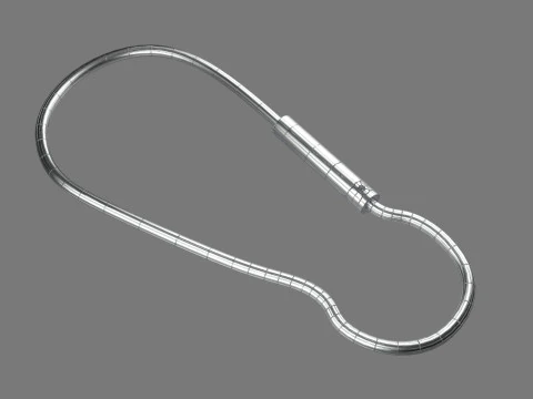 Keychain Seven key ring with chain 3D Model