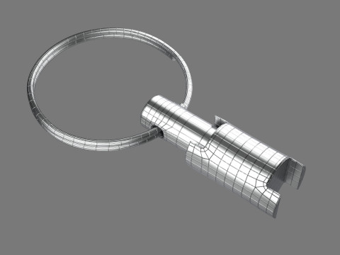 Keychain Eight key ring with chain Modèle 3D