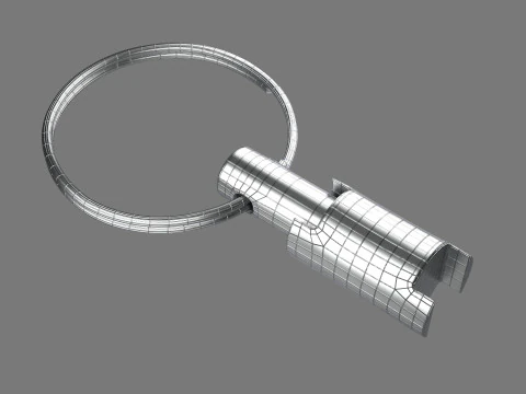 Keychain Eight key ring with chain 3D Model