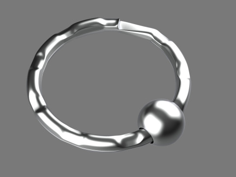 Keychain Nine key ring with chain 3D Model