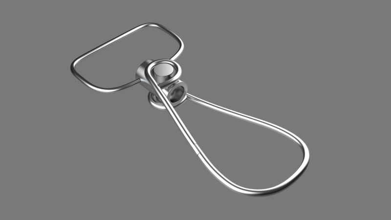 Keychain Eleven key ring with chain Modelo 3D .c4d .max .obj .3ds .fbx .stl .blend