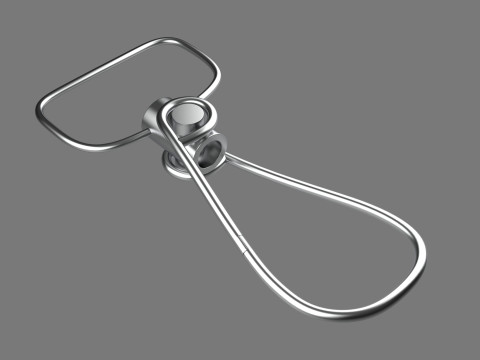 Keychain Eleven key ring with chain 3D Model