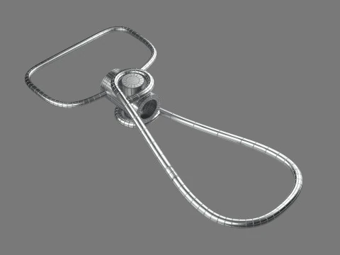Keychain Eleven key ring with chain 3D Model