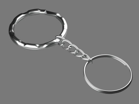 Keychain Twelve key ring with chain Model 3D