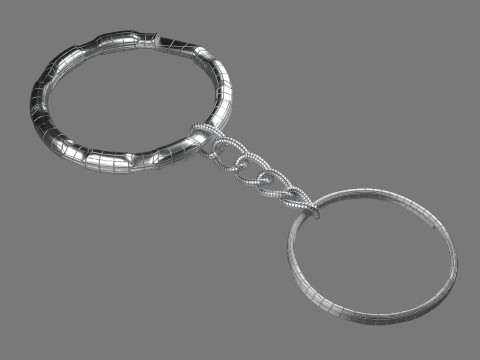 Keychain Twelve key ring with chain Modelo 3D