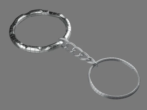 Keychain Twelve key ring with chain 3D Model