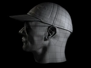 head with cap and sunglass 3D Model