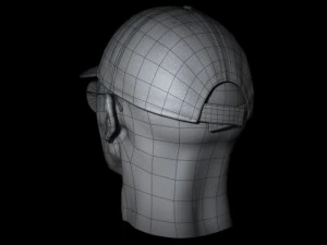 head with cap and sunglass 3D Model