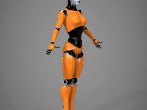 robotic girl 3D Model