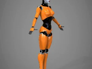 robotic girl 3D Model