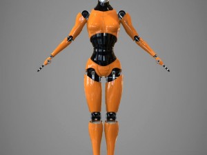 robotic girl 3D Model