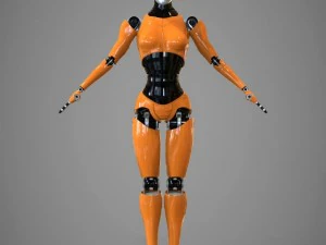 robotic girl 3D Model