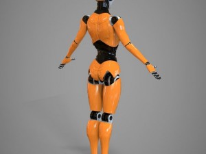 robotic girl 3D Model